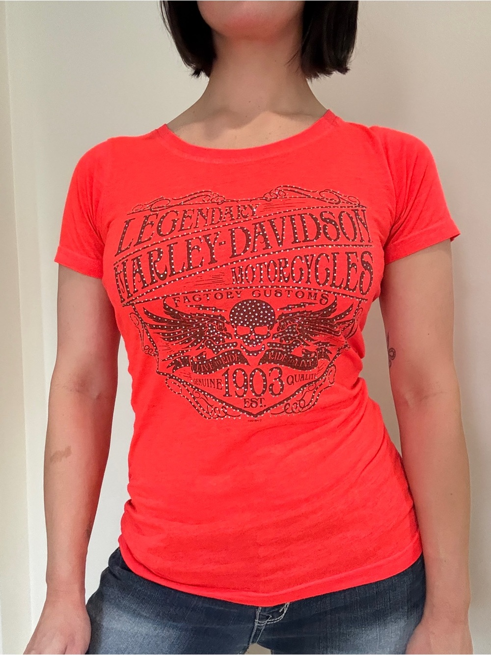 Harley-Davidson Women's Red Graphic Tee